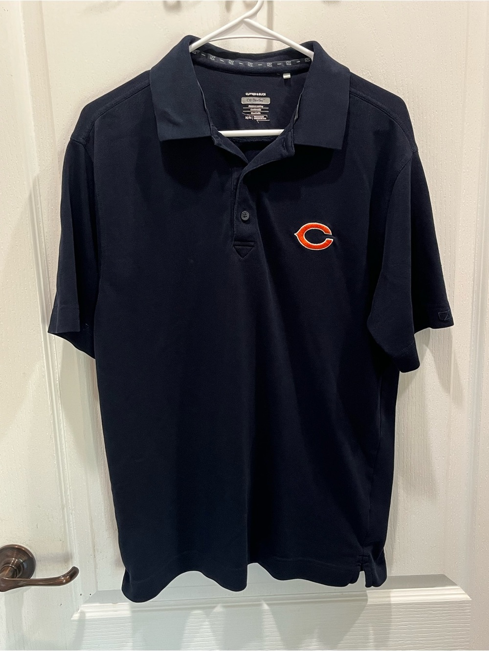 Cutter & Buck Navy Polo Chicago Bears Medium
